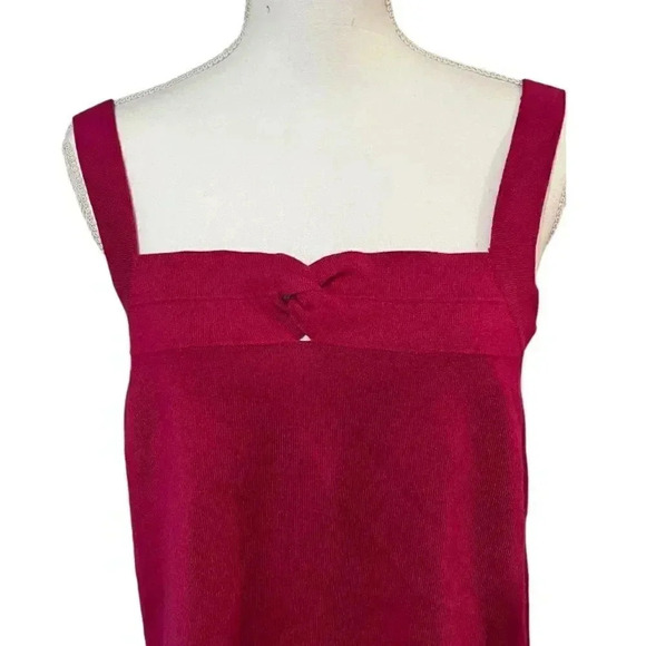 Sigrid Olsen 1X pink silk blend sweater tank with a cute front twist NWT - Picture 6 of 15